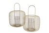 CASABLANCA SAND LANTERN IRON GLASS 30X30X43CM