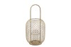 CASABLANCA SAND LANTERN IRON GLASS 19X19X37CM