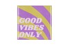 TILE GOOD VIBES PURPLE 10X10X1CM