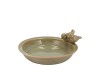 BIRD BOWL GLAZED SAND 23X5CM