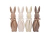 EASTER FLOCK NATURAL BROWN BUNNY BOW ASS 10X10X31CM