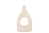 LISBOA WHITE VASE OVAL 21X8X34CM