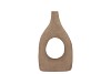 LISBOA BROWN VASE OVAL 21X8X34CM