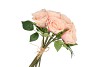 SILK ROSES BOUQUET 7X LIGHT PINK 26X20X30CM