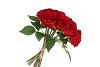 SILK ROSES BOUQUET 7X RED 26X20X30CM