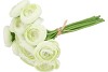 SILK RANUNCULUS BOUQUET 10X WHITE 32CM