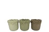 GIGI SUMMER GREEN MIX FLOWER POT ASS 20X20X17CM