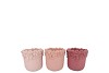 GIGI DUTCH PINK MIX FLOWER POT ASS 16X16X13CM