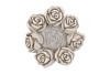 CONCRETE  ANTIQUE ROSE WREATH POT 24X24X9CM