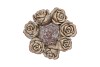 CONCRETE GOLD ROSE WREATH POT 24X24X9CM