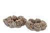 CONCRETE GOLD ROSE WREATH POT 24X24X9CM