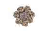 CONCRETE GOLD ROSE WREATH POT 21X21X8CM