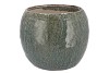 IRON STONE BLUE BALL POT 24X24X16CM