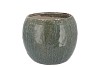 IRON STONE BLUE BALL POT 18X18X14CM