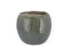 IRON STONE BLUE BALL POT 16X16X12CM