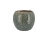 IRON STONE BLUE BALL POT 14X14X10CM