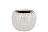 IRON STONE WHITE BALL POT 16X16X12CM