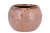 IRON STONE OLD PINK BALL POT 20X20X16CM