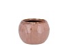 IRON STONE OLD PINK BALL POT 14X14X10CM