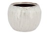 IRON STONE WHITE BALL POT 24X24X16CM