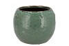 IRON STONE GREEN BALL POT 20X20X16CM