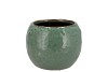 IRON STONE GREEN BALL POT 16X16X12CM