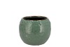 IRON STONE GREEN BALL POT 14X14X10CM