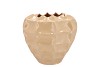 LIMA BEIGE VASE CARVE 27X27X23CM