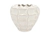 LIMA WHITE VASE CARVE 30X30X28CM