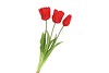 SILK TULIP BOUQUET RED 26X47CM