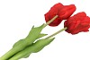 SILK TULIP BOUQUET RED 26X47CM