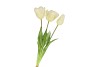 SILK TULIP BOUQUET WHITE 26X47CM