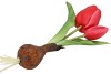 SILK TULIP BULB DARK PINK 25CM