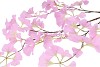 SILK GINKGO LEAF PURPLE 130CM