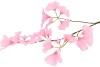 SILK GINKGO PINK 85CM