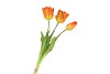 SILK TULIP BOUQUET ORANGE 26X47CM