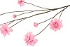 SILK DAHLIA BRANCH PINK 125CM