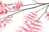 SILK SALIX LEAF PINK/CHAMPAGNE 135CM