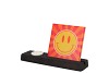 TILE HOLDER BLACK WITH T-LIGHT HOLDER 21X6X3CM