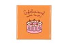 TILE GEFELICITEERD OUWE TAART ORANGE 10X10X1CM