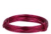 FIL D' ALUMINIUM LAQUE FUCHSIA 2MM X 12 MÈTRES PAR 100 GRAMMES 
