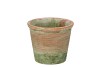 CEMENT POT OUD GROEN ROOD 12X10CM