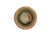 CEMENT POT OUD GROEN ROOD 14X12CM