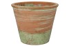 CEMENT POT OUD GROEN/ROOD 30X24CM