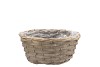 WICKER BOWL ROUND GREY 25X11CM