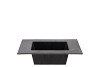 MELAMINE SQUARE BOWL GREY 20X20X5CM