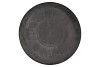 MELAMINE PLATE ROUND GREY 45X6CM