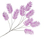 SILK PALM LEAF PURPLE 150CM NM