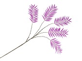 SILK PALM LEAF PURPLE 125CM NM