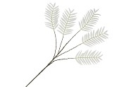 SILK PALM LEAF WHITE 125CM NM